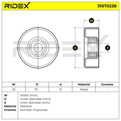 Spannarm Keilrippenriemen RIDEX 310T0238 310T0238 - foto 6
