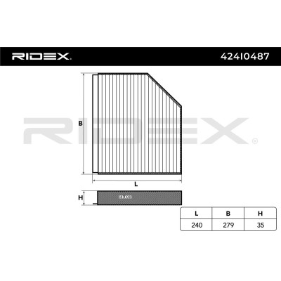Filter, Innenraumluft RIDEX 424I0487 424I0487 - foto 6