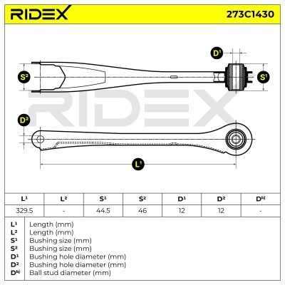 Querlenker RIDEX 273C1430 273C1430 - foto 5