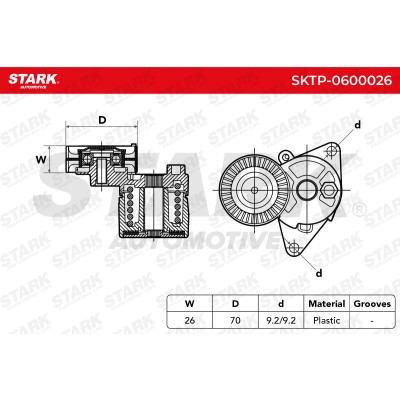 Spannarm Keilrippenriemen Stark SKTP-0600026 SKTP-0600026 - foto 6