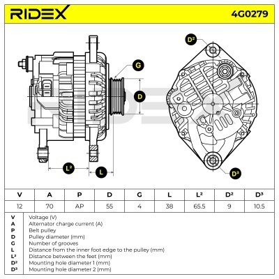 Generator RIDEX 4G0279 4G0279 - foto 7