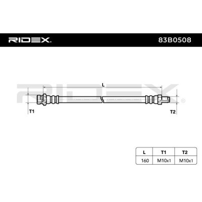 Bremsschlauch RIDEX 83B0508 83B0508 - foto 6