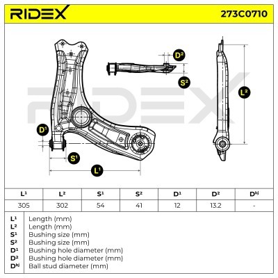 Querlenker RIDEX 273C0710 273C0710 - foto 7