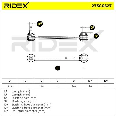 Querlenker RIDEX 273C0527 273C0527 - foto 3