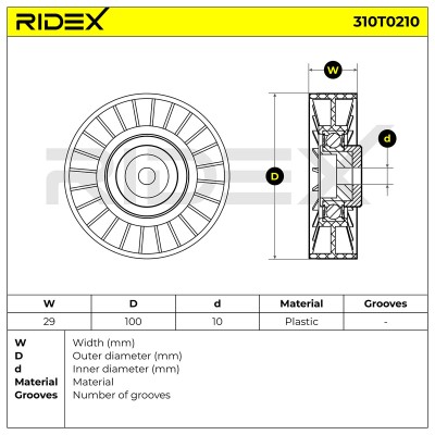 Spannarm Keilrippenriemen RIDEX 310T0210 310T0210 - foto 6