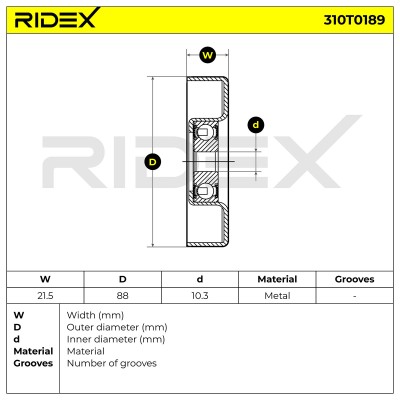 Spannarm Keilrippenriemen RIDEX 310T0189 310T0189 - foto 5