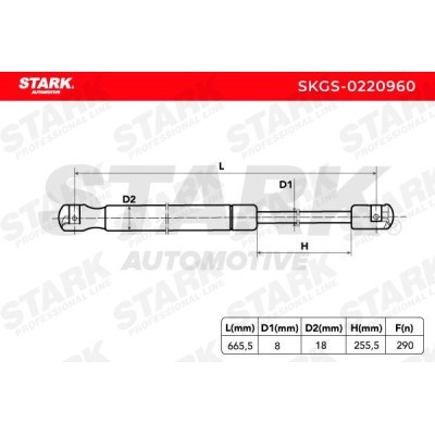Gasfeder, Koffer-/Laderaum Stark SKGS-0220960 SKGS-0220960 - foto 6
