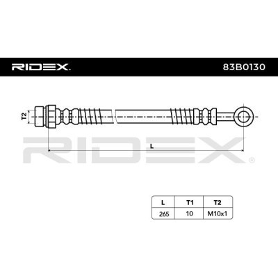 Bremsschlauch RIDEX 83B0130 83B0130 - foto 4