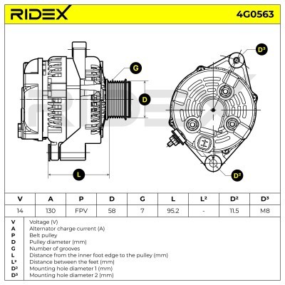 Generator RIDEX 4G0563 4G0563 - foto 7