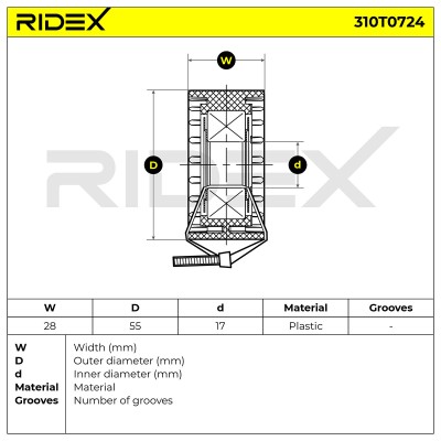 Spannarm Keilrippenriemen RIDEX 310T0724 310T0724 - foto 6