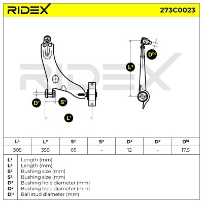 Querlenker RIDEX 273C0023 273C0023 - foto 6
