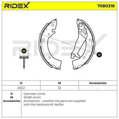 Bremsbeläge Satz RIDEX 70B0318 70B0318 - foto 5