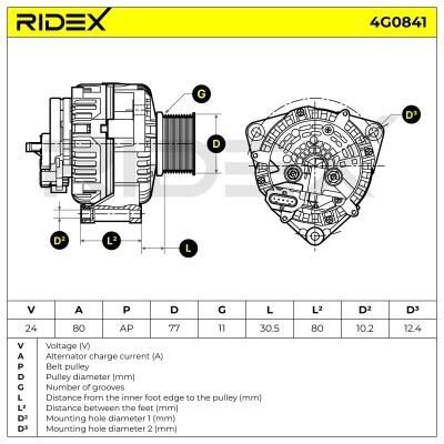 Generator RIDEX 4G0841 4G0841 - foto 7