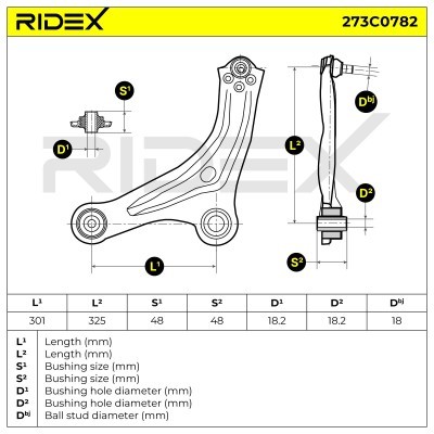 Querlenker RIDEX 273C0782 273C0782 - foto 7