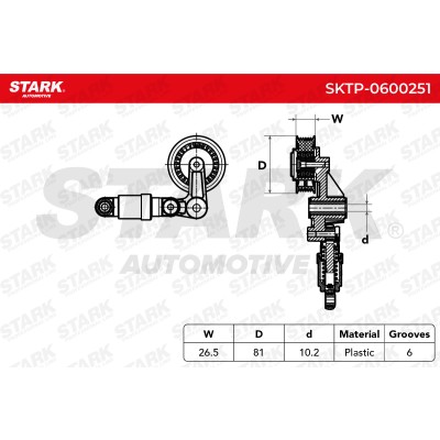 Spannarm Keilrippenriemen Stark SKTP-0600251 SKTP-0600251 - foto 6