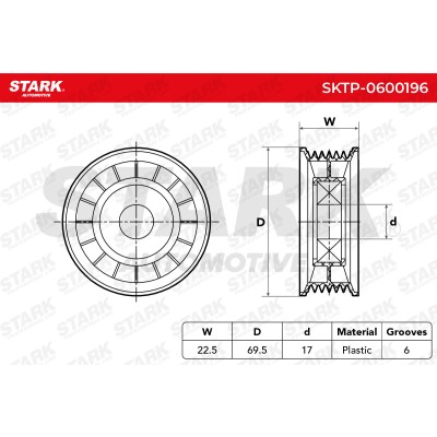 Spannarm Keilrippenriemen Stark SKTP-0600196 SKTP-0600196 - foto 5
