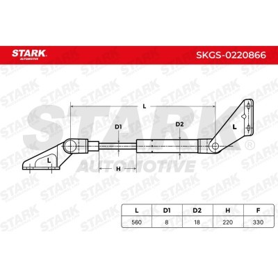 Gasfeder, Koffer-/Laderaum Stark SKGS-0220866 SKGS-0220866 - foto 6