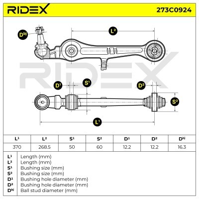 Querlenker RIDEX 273C0924 273C0924 - foto 6