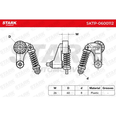 Spannarm Keilrippenriemen Stark SKTP-0600112 SKTP-0600112 - foto 6