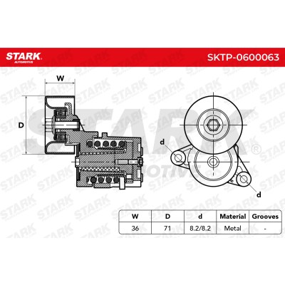 Spannarm Keilrippenriemen Stark SKTP-0600063 SKTP-0600063 - foto 5