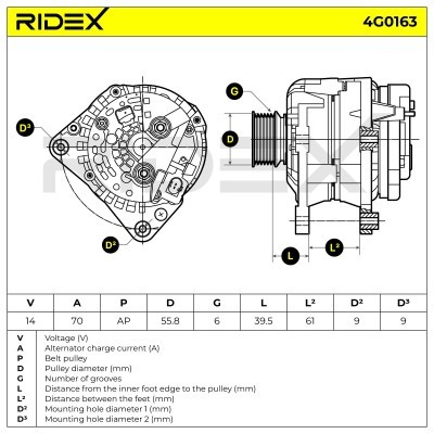 Generator RIDEX 4G0163 4G0163 - foto 7