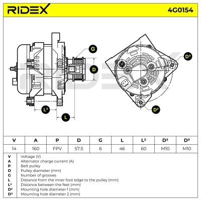 Generator RIDEX 4G0154 4G0154 - foto 5