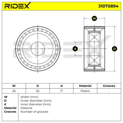Spannarm Keilrippenriemen RIDEX 310T0894 310T0894 - foto 6