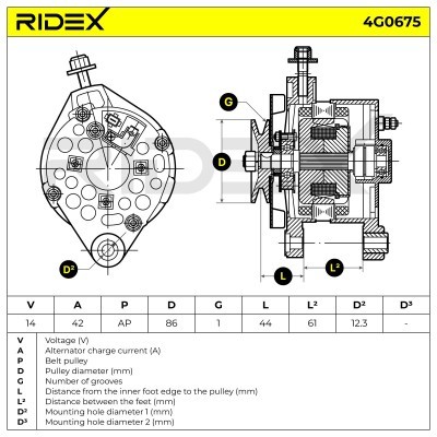Generator RIDEX 4G0675 4G0675 - foto 6