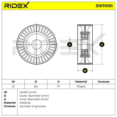 Spannarm Keilrippenriemen RIDEX 310T0101 310T0101 - foto 6