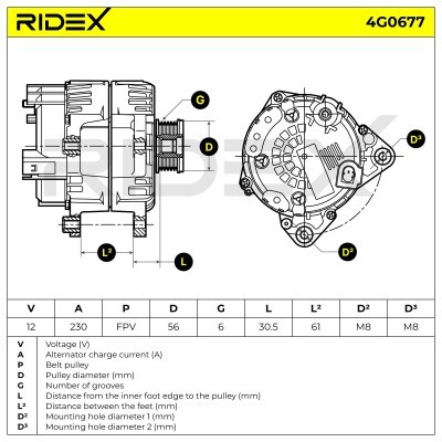 Generator RIDEX 4G0677 4G0677 - foto 6