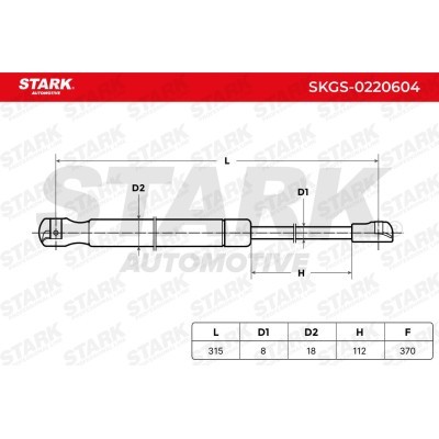 Gasfeder, Koffer-/Laderaum Stark SKGS-0220604 SKGS-0220604 - foto 5
