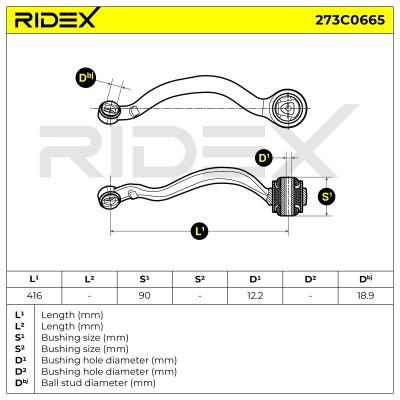 Querlenker RIDEX 273C0665 273C0665 - foto 3
