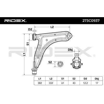Querlenker RIDEX 273C0937 273C0937 - foto 2