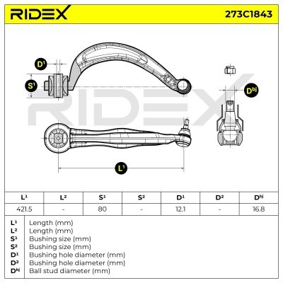 Querlenker RIDEX 273C1843 273C1843 - foto 8