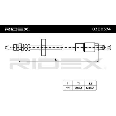 Bremsschlauch RIDEX 83B0374 83B0374 - foto 6