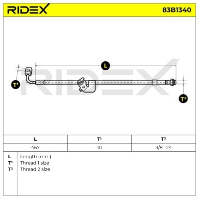 Bremsschlauch RIDEX 83B1340 83B1340 - foto 5