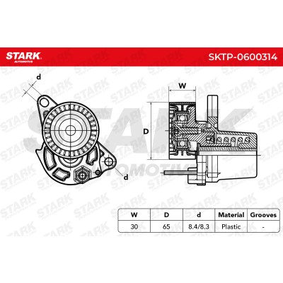 Spannarm Keilrippenriemen Stark SKTP-0600314 SKTP-0600314 - foto 6