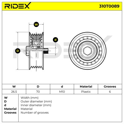 Spannarm Keilrippenriemen RIDEX 310T0089 310T0089 - foto 7