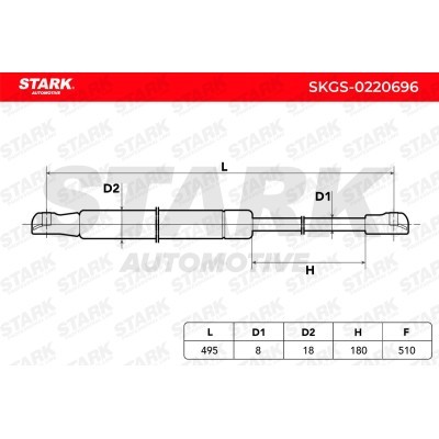 Gasfeder, Koffer-/Laderaum Stark SKGS-0220696 SKGS-0220696 - foto 5
