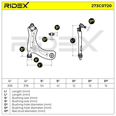 Querlenker RIDEX 273C0720 273C0720 - foto 5