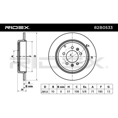 Bremsscheibe RIDEX 82B0533 82B0533 - foto 4