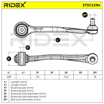 Querlenker RIDEX 273C2294 273C2294 - foto 7