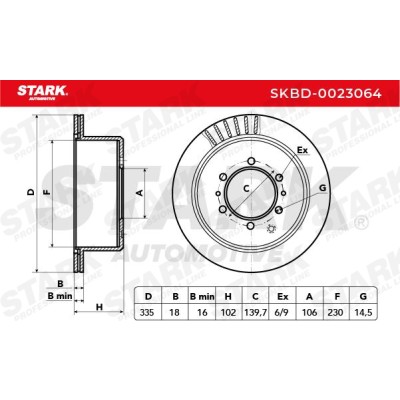 Bremsscheibe Stark SKBD-0023064 SKBD-0023064 - foto 5