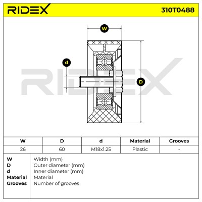 Spannarm Keilrippenriemen RIDEX 310T0488 310T0488 - foto 6