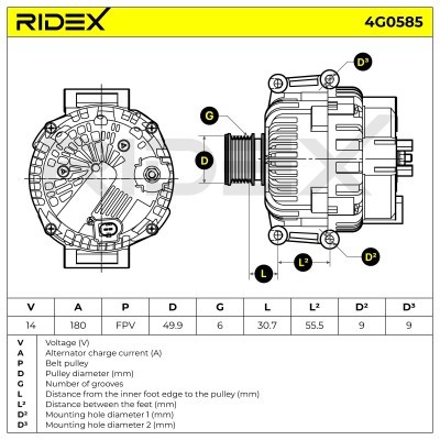 Generator RIDEX 4G0585 4G0585 - foto 7