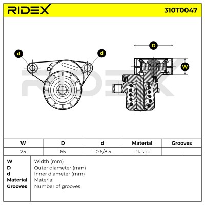 Spannarm Keilrippenriemen RIDEX 310T0047 310T0047 - foto 6