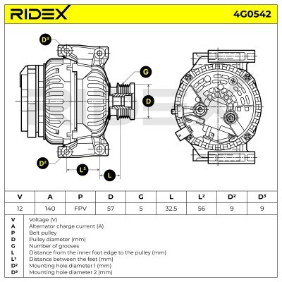 Generator RIDEX 4G0542 4G0542 - foto 7