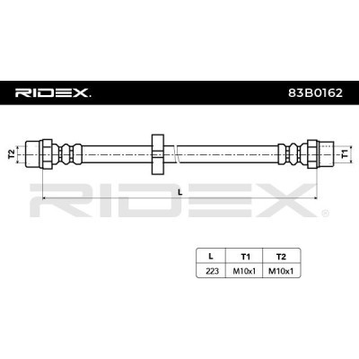 Bremsschlauch RIDEX 83B0162 83B0162 - foto 3