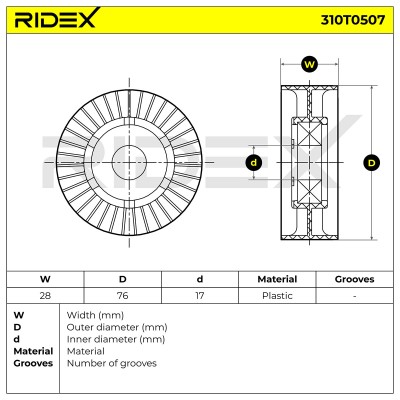 Spannarm Keilrippenriemen RIDEX 310T0507 310T0507 - foto 6