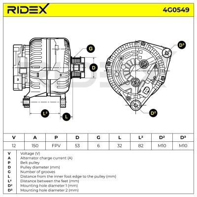 Generator RIDEX 4G0549 4G0549 - foto 7